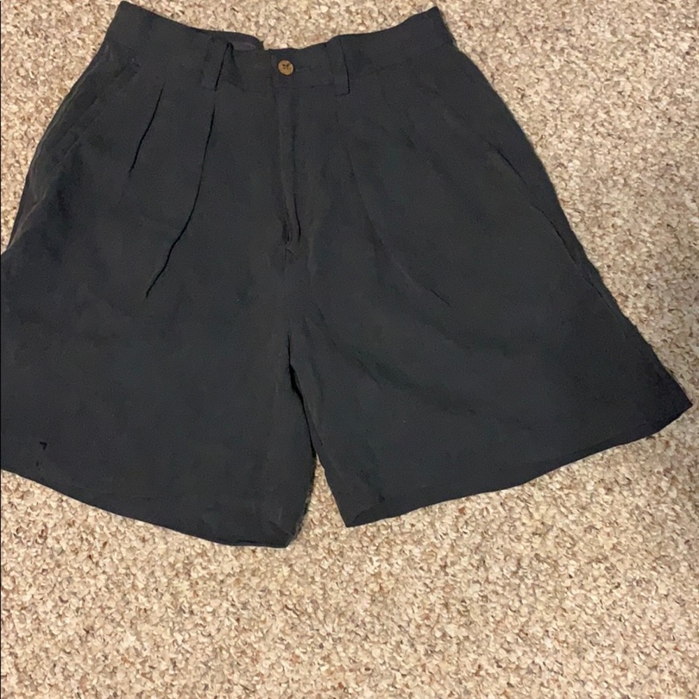 High waisted black shorts by Tommy Bahama